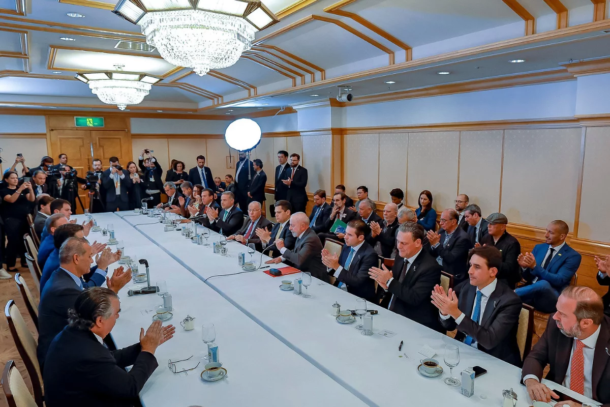 Reunião de integrantes da ABIEC com comitiva brasileira no Japão. Foto: Ricardo Stuckert/PR