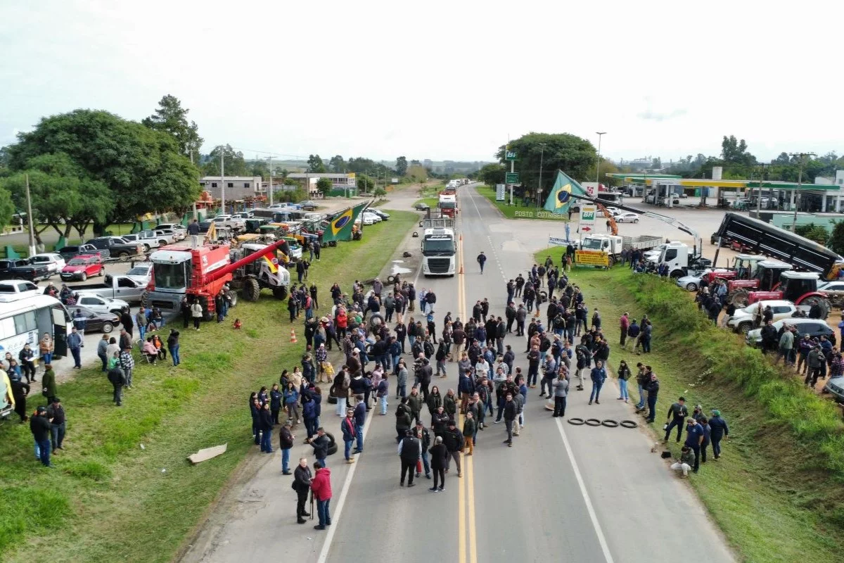 Segundo o movimento SOS Agro RS, manifestações estão em 45 pontos - Foto: SOS Agro RS/Divulgação